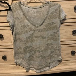camo v neck t